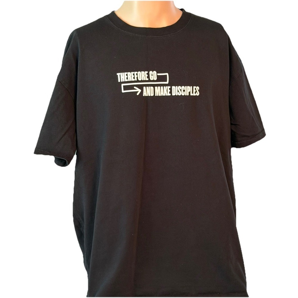 Go‎ And Make Disciples Matthew 28:19 Christian Bible Verse T-Shirt Men's XL